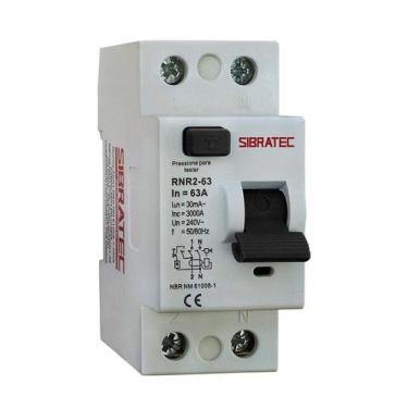 Imagem de Interruptor Diferencial Residual DR - SIBRATEC, Bipolar de 63A com 30m