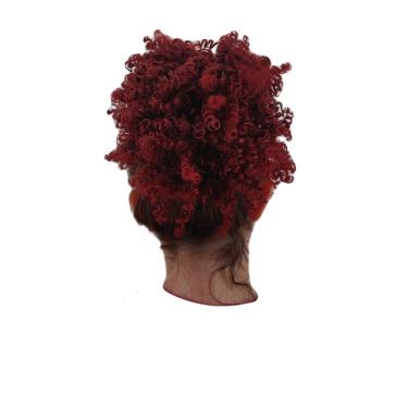 Imagem de Coque Afro Puff Cor Vermelho Cereja 118 Fibra Orgânica