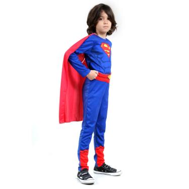 Imagem de Fantasia Super Homem Infantil - Liga da Justiça - Original  G