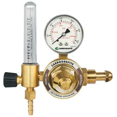 Imagem de Regulador de Pressão Carbografite Série 800 Cilindro Argônio c/Fluxômetro