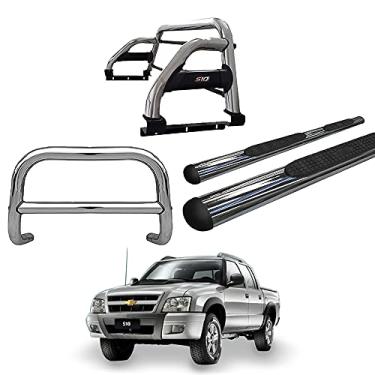 Imagem de Kit Quebra Mato+Santo Ant+Estribo OVAL S10 94/2011 Cromo C/D