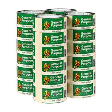 Imagem de Duck Fita adesiva de uso geral Brand 284368, 4 cm por 60 metros, bege, 24 rolos por pacote