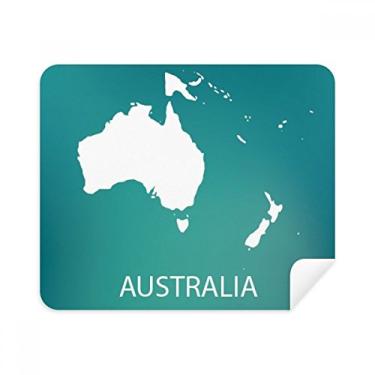 Imagem de Pano de limpeza de tela com mapa continente Austrália Oceania 2 peças tecido de camurça