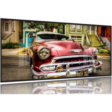 Imagem de Quadro Decorativo Carro Vintage Escritório130x60 Moldura Preta 2x2