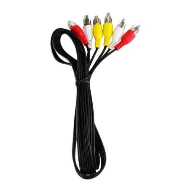Imagem de Cabo 1,5 M 3 Rca + 3 Rca Branco Vermelho Amarelo Áudio Vídeo