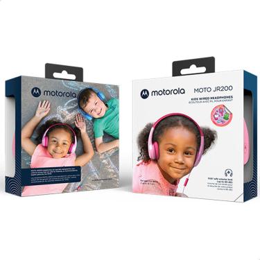 Imagem de Fone De Ouvido Motorola Moto JR 200 Kids, Isolamento de ruido - Rosa