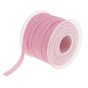 Imagem de Fenteer 20 Metros Botas Sapatos Enfeites Cor Sólida Fita Decoração De Festa De Casamento Presente Fita De Veludo Leopardo 1 Cm - Rosa