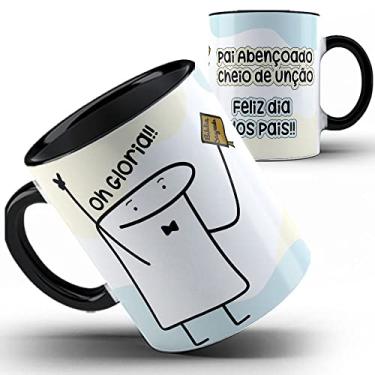 Imagem de Caneca preta Papai Flork Pai abençoado