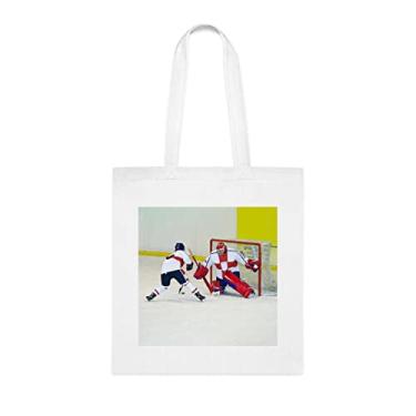 Imagem de Bolsa de hóquei, bolsa de jogador de hóquei, presente de hóquei, bolsa de ombro de hóquei, bolsas reutilizáveis de hóquei, ideia de presente de cesta de Natal de aniversário, presente