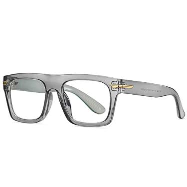 Imagem de Óculos retrô quadrado transparente armação de óculos femininos moda masculina armação de óculos, 4, china