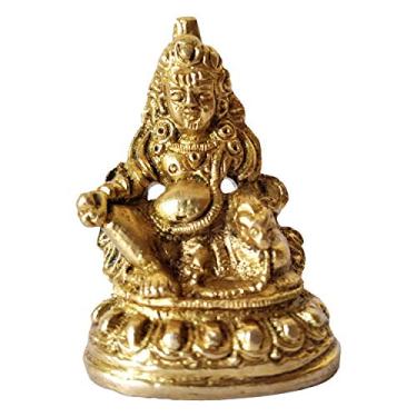 Imagem de GURU JEE ídolo de latão para decoração de quarto Puja Shree Dhan Kuber Murti presentes espirituais