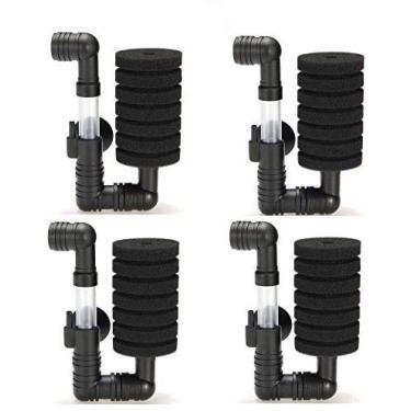 Imagem de Aquapapa 4X Filtro de esponja biológico para peixes de aquário de peixe de peixe de peixe de peixe de peixe de peixe de peixe de peixe de peixe de até 15 Gal