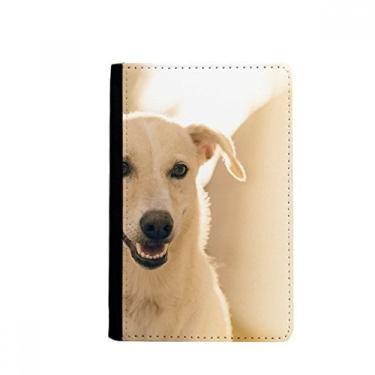 Imagem de Porta-passaporte com foto de cachorro branco Smile para animais de estimação Notecase Burse carteira capa para cartão, Multicor