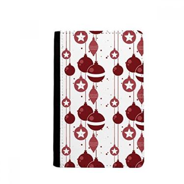 Imagem de Porta-passaporte de Natal com estampa de decoração vermelha e branca Notecase Burse Carteira para cartão, Multicolor