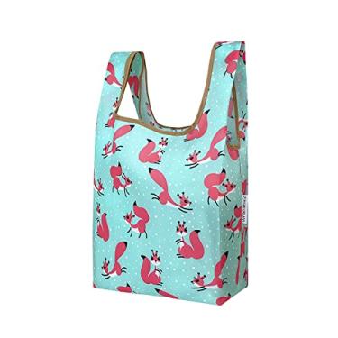 Imagem de Wrapables Bolsa de compras reutilizável pequena JoliBag Collection, esquilos