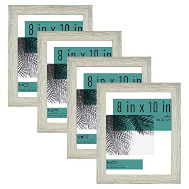 Imagem de MCS Porta-retrato Studio Gallery, 20 x 25 cm, madeira cinza, vertical e horizontal para pendurar na parede e cavalete para exibição de mesa, moldura retangular para fotos, pôsteres e impressões de