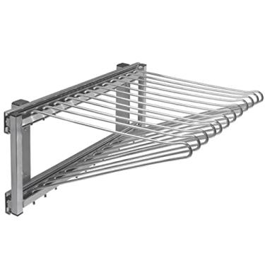 Imagem de Calceiro Deslizante para Guarda Roupas com 12 Varetas Giosul em Aço Cromado