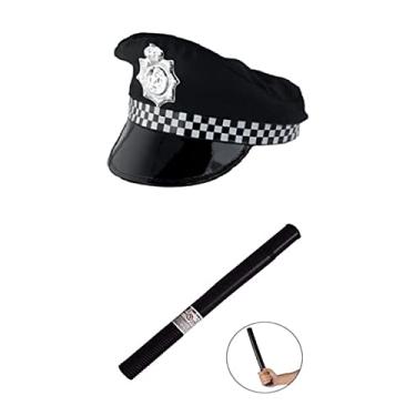 Imagem de Fantasia de Policial Feminina C/Quepe Preto e Branco e Cassetete