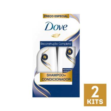 Imagem de Kit Dove Shampoo 400ml + Condicionador 200ml Reconstrução Completa Cab