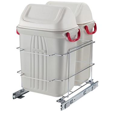 Imagem de Schmitt 72701C Suporte Duplo - 2 Lixeiras, 19 L, Embutir Corrediça Deslizante