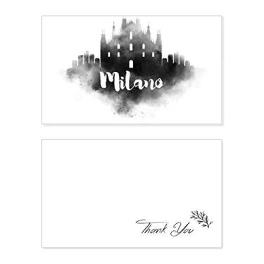 Imagem de Tinta de ponto de vista Milano Italy, pintura de cidade, cartão de agradecimento, papel de aniversário, agradecimento de casamento