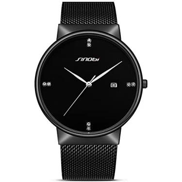 Imagem de Relógio de Pulso Masculino Sinobi Relogio Genebra UItra Fino Luxuoso À Prova D'Água (C2)