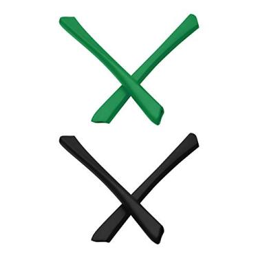 Imagem de Mryok Meias de substituição para óculos de sol Oakley Quarter Jacket – Opções, Verde escuro e preto, One Size