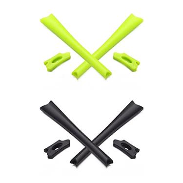 Imagem de Mryok Kits de substituição para fones de ouvido Oakley Flak Jacket/Flak Jacket XLJ/Flak Jacket óculos de sol ajuste asiático, Verde e preto