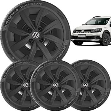 Imagem de 4x Calota Vw Voyage Saveiro 19/20/ 21 Aro 14 Preto 249b