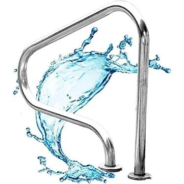 Imagem de Corrimões de piscina, alça de segurança de aço inoxidável 304, corrimão de escada humanizado para piscinas de jardim