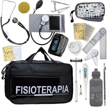 Imagem de Kit Bolsa Fisioterapia Acadêmico Goniômetro Martelo Buck Fita Antropométrica Completo Pa Med