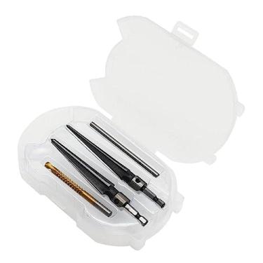 Imagem de 1 conjunto de alargadores cônicos duráveis para carpintaria com furo de ponte de pino de mão perfeito para ferramentas de perfuração de projeto faça você mesmo ferramenta de perfuração