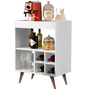 Imagem de Buffet Aparador Barzinho Cantinho Do Café Retrô Com Adega Nicho E Prateleira Encanto