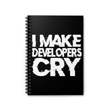 Imagem de Caderno espiral novidade Make Developers Cry Designer Inventor Entusiasta Planejador Humorístico Tamanho Único