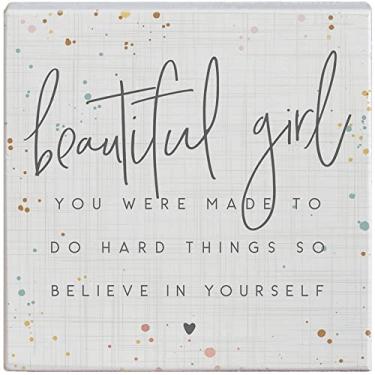 Imagem de Simply Said, INC Small Talk Squares 5.25" Wood Sign - Believe in Yourself - STS1608