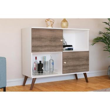 Imagem de Buffet de Sala Jantar RT3011 2 Portas e 2 Nichos Branco/Rustico - Movelbento