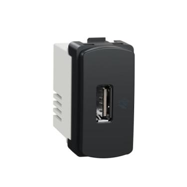 Imagem de Carregador Miluz USB 1A 127/220V 1M Grafite S3B70811 - Schneider Schneider