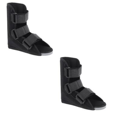 Imagem de Baluue 2 Unidades sapatos retos tornozelo suporte de tornozelo drop foot sapato anti-rotação zip seguro bota de pé para bota ferida bota de caminhada à noite sapatos fixos