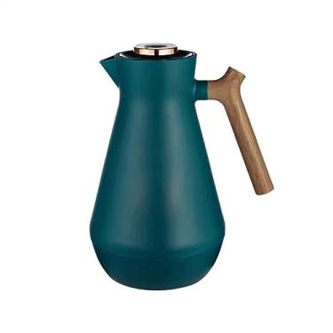 Imagem de Garrafa térmica de café isolada 1,45 L vidro térmico de alta qualidade bule de bile vermelha bule de chá térmica de café para casa, escritórios, restaurantes, garrafa térmica a vácuo (cor: verde)