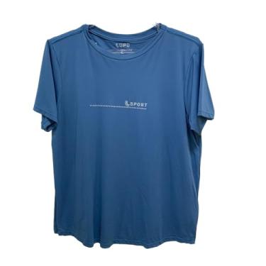 Imagem de Camiseta Bio Feminina Básica Microfibra UV50+ - Lupo Sport (BR, Alfa, P, Regular, Azul)