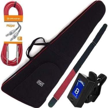 Imagem de Kit Capa Bag Master Luxo Contrabaixo Nylon 900