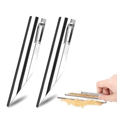 Imagem de 2 varredores de migalhas de mesa, vassoura de migalhas para toalha de mesa, trituradores de aço inoxidável para garçons e garçonetes