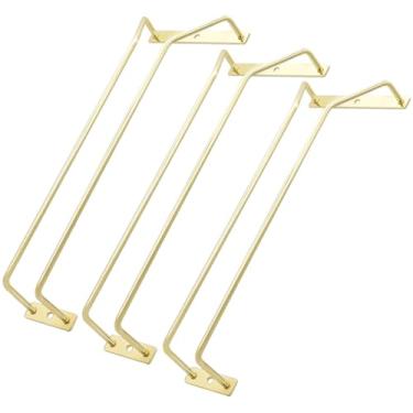 Imagem de zoohot Suporte de copo de vinho dourado de 30,5 cm, suporte de copo de vinho sob o armário, suporte de talheres de aço inoxidável - suporte de talheres para pendurar para armário de cozinha, conjunto