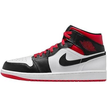 Imagem de Nike Air Jordan 1 Tênis masculino médio/vermelho/preto, Branco/vermelho academia - preto, 42 BR