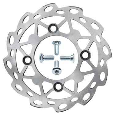 Imagem de HOLATO Placa de disco de freio traseiro de 190 mm 7,48 polegadas para 50cc 70cc 90cc 110cc 125cc SSR110 SSR125 CRF50 XR50 Apollo Z20 MAX SDG Taotao Coolster Chinese Pit Dirt Bike Heavy Duty