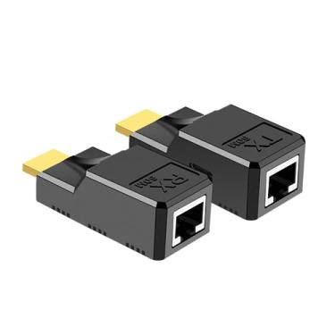 Imagem de Suckoo Amplificador repetidor extensor de rede Ethernet RJ45 para HDMI com USB 60M 1080P compatível com PC Host Laptop Conexão TX Transmissor externo HDMI monitor TV projetor receptor RX