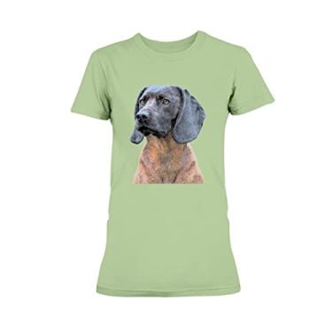 Imagem de Camiseta feminina de algodão Jersey Bavarian Mountain Scent Hound da Doggylips™, Pistache, G