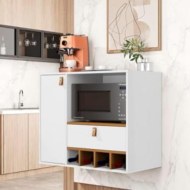 Imagem de JM Casa dos Móveis, Armário Suspenso Planejado Malta cor Branco/Nature - JM Casa dos Móveis