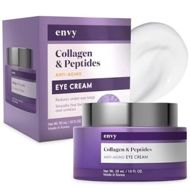 Imagem de Envy Creme de colágeno e peptídeos para os olhos – reduz olheiras, inchaço e rugas, hidratante, antienvelhecimento, rejuvenesce, testado por dermatologistas, cuidados com a pele coreana sem crueldade