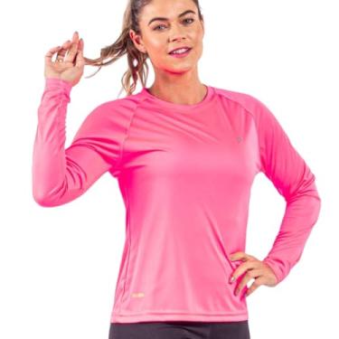 Imagem de Camiseta Poker Fator de Proteção UV50+ Feminina II - Rosa Fluorescente